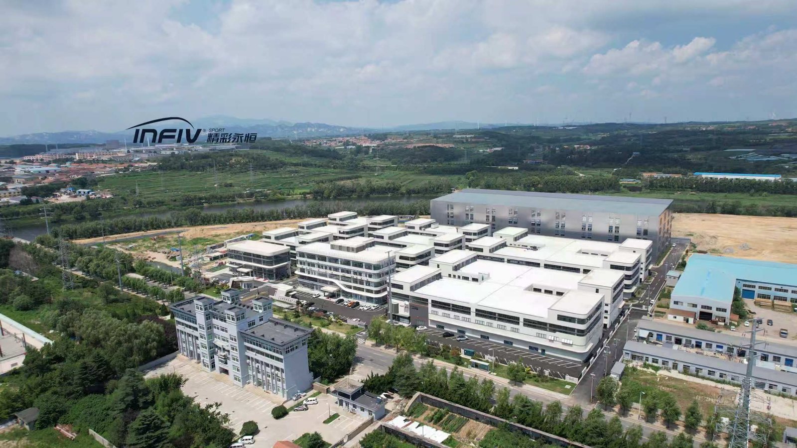 Aerial view of the industrial park
